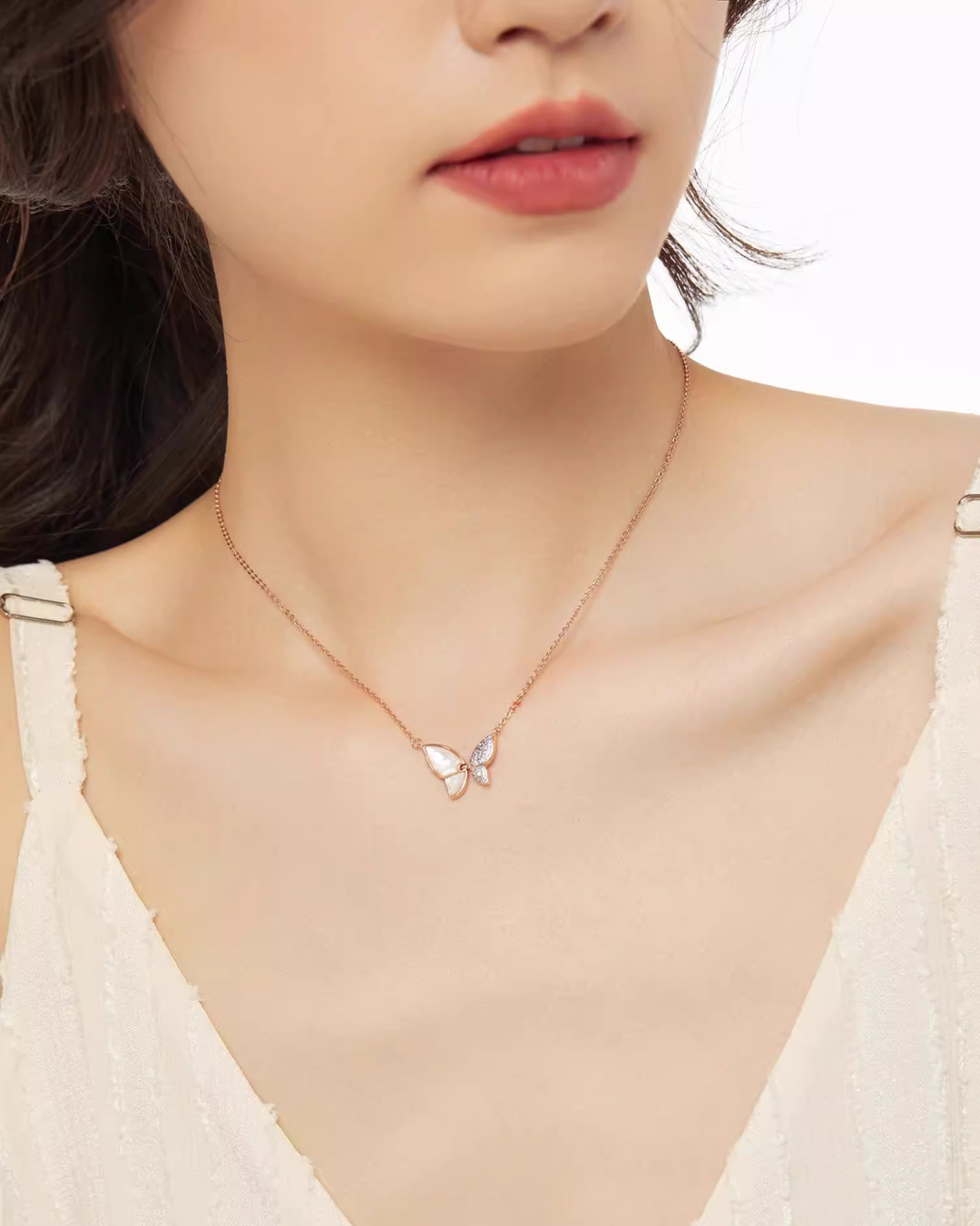 Pearl Butterfly Necklace OHO0003