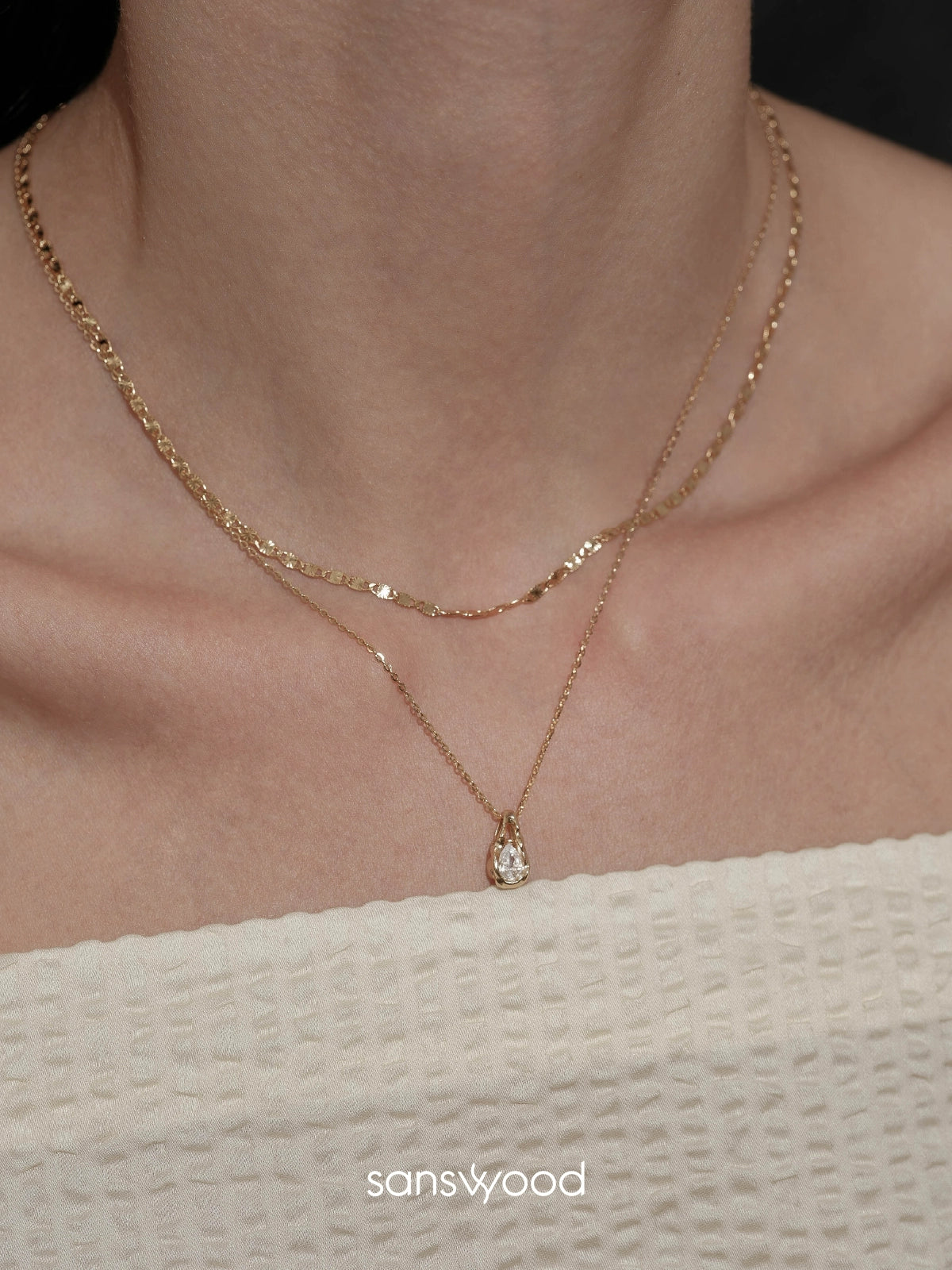 Silver Clavicle Chain Necklace SSW0005