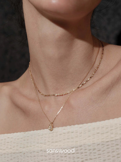 Silver Clavicle Chain Necklace SSW0005